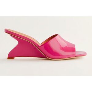 REFORMATION  Enya Wedge Sandal Heel Pink Size 8 NEW